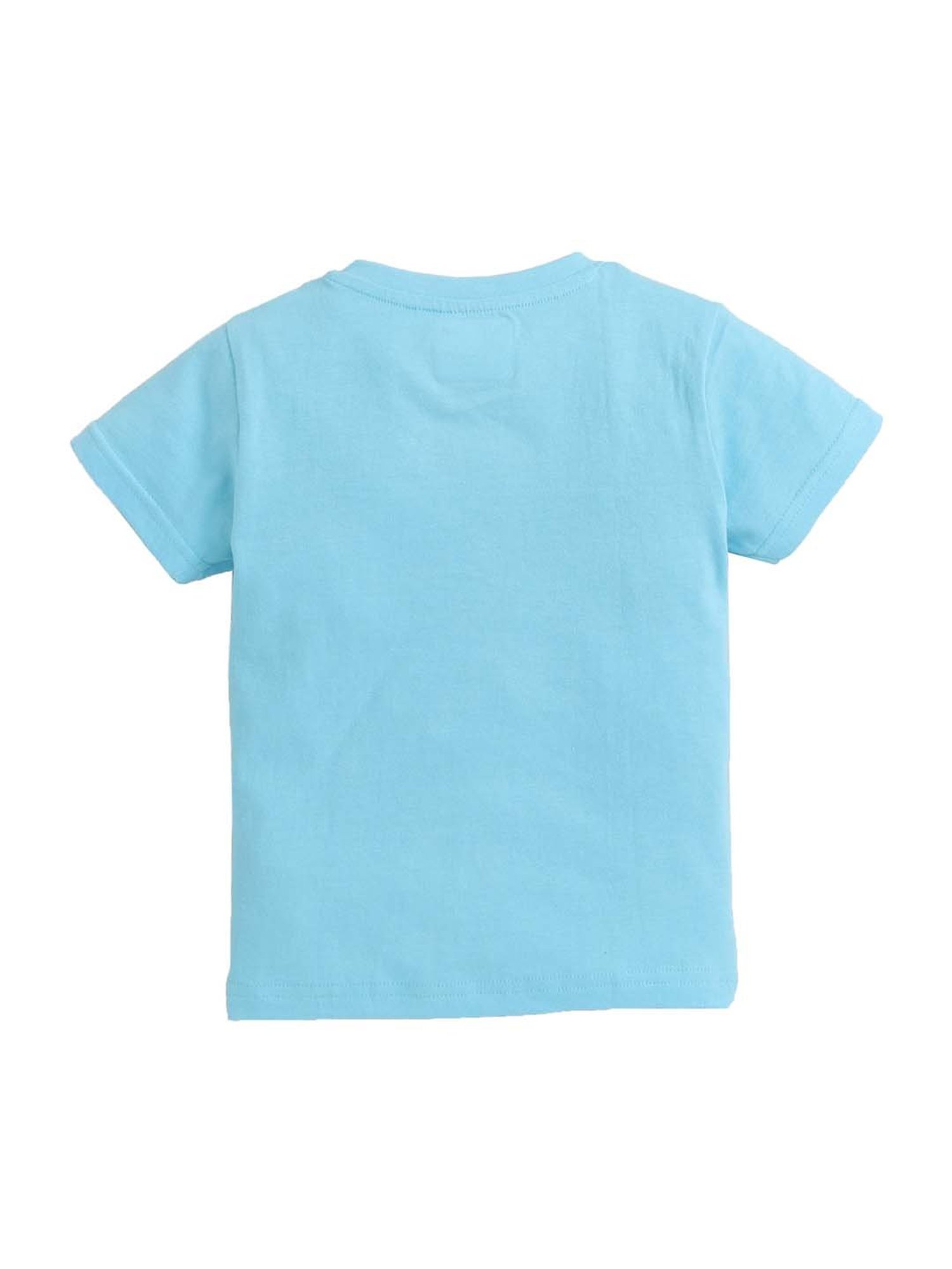 Bumzee Kids Pink & Blue Cotton Printed T-Shirt