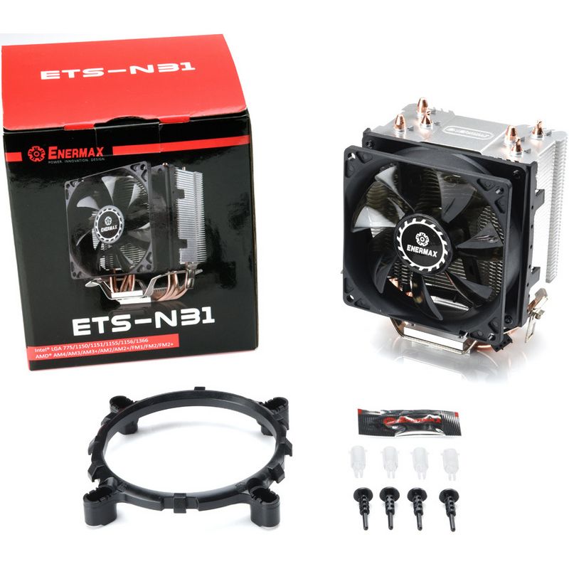 Enermax ETS-N31 Cooling Fan/Heatsink - 92 mm - 32.8 CFM - 24.5 dB(A) Noise - 4-pin PWM Connector