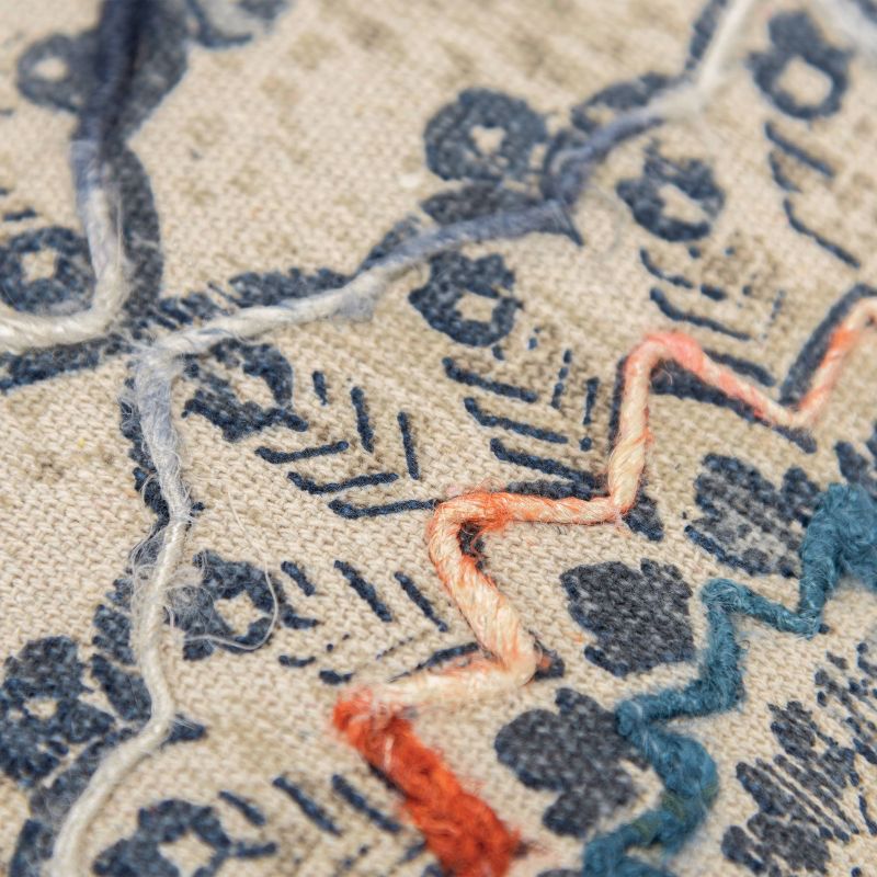 20"x20" Oversize Abstract Polyester Filled Square Throw Pillow Blue - Rizzy Home