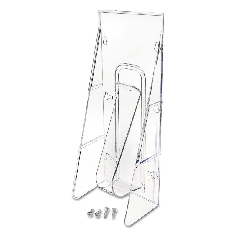 Deflecto Stand Tall Literature Holder 4-9/16w x 2-3/4d x 11-3/4h Clear 55601