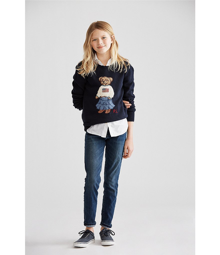 Ralph by Ralph Lauren Big Girls 7-16 Polo Bear Flag Sweater