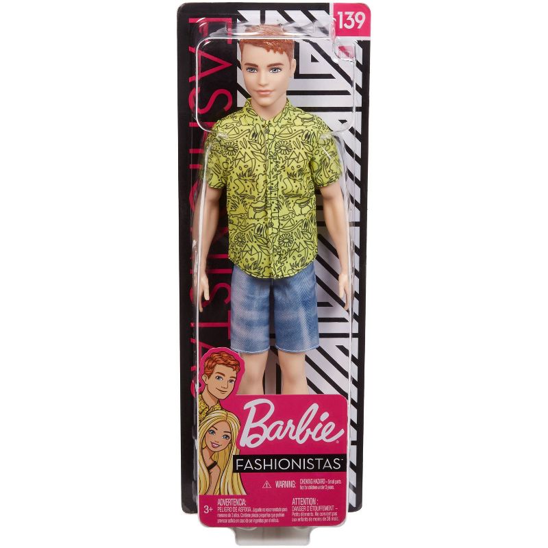 Barbie Fashionistas Ken Doll - Blue Tropical-Print Shirt