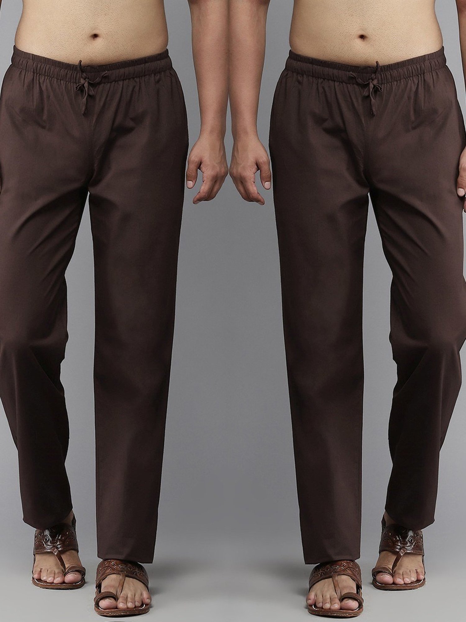 See Designs Deep Brown Cotton Regular Fit Pyjamas