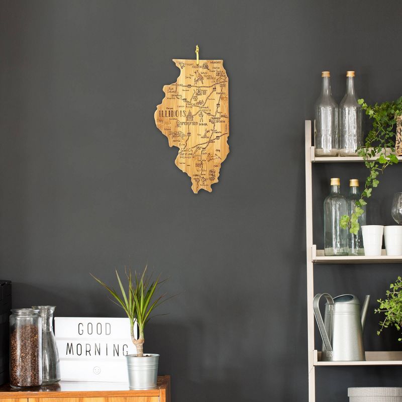 Totally Bamboo Destination Illinois Serving and Cutting Board