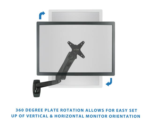 Mount-It! Single Monitor Wall Mount for 13"-27" Computer Screen
