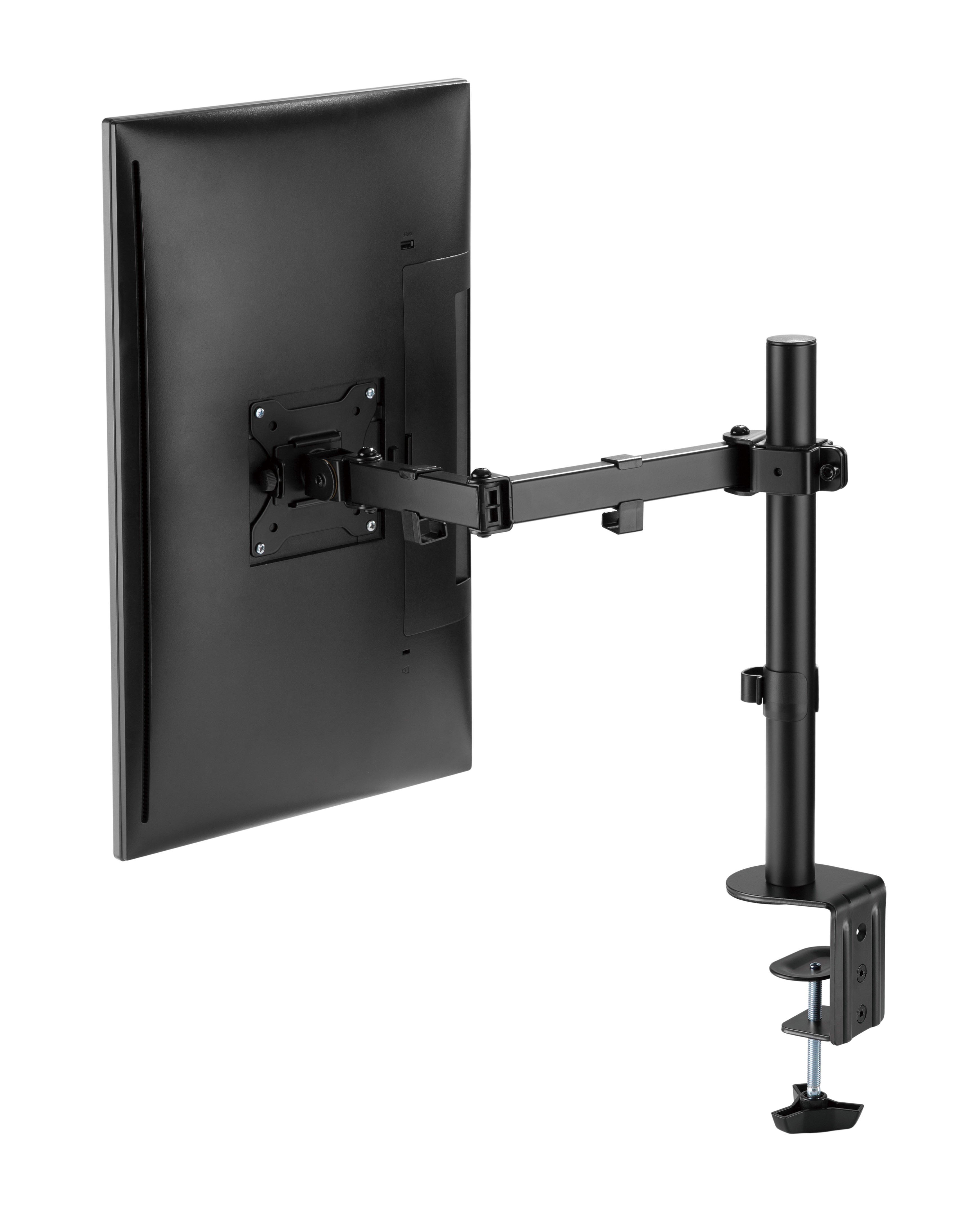 Amer Mounting EZCLAMP | Single Monitor Economical Articulating Arm | Supports 17&rdquo; - 32" Monitors
