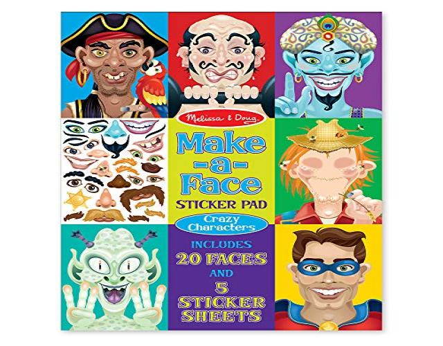 Melissa and Doug 4237 Make-a-Face Crazy Characters Sticker Pad