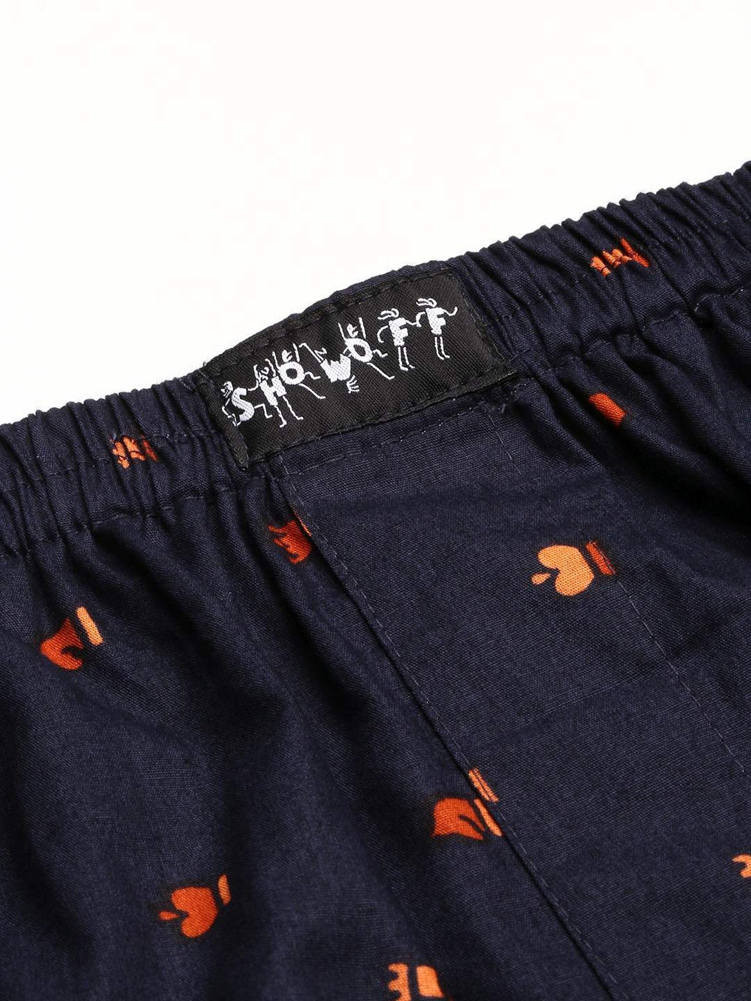 SHOWOFF Navy Blue Slim Fit Printed Boxers