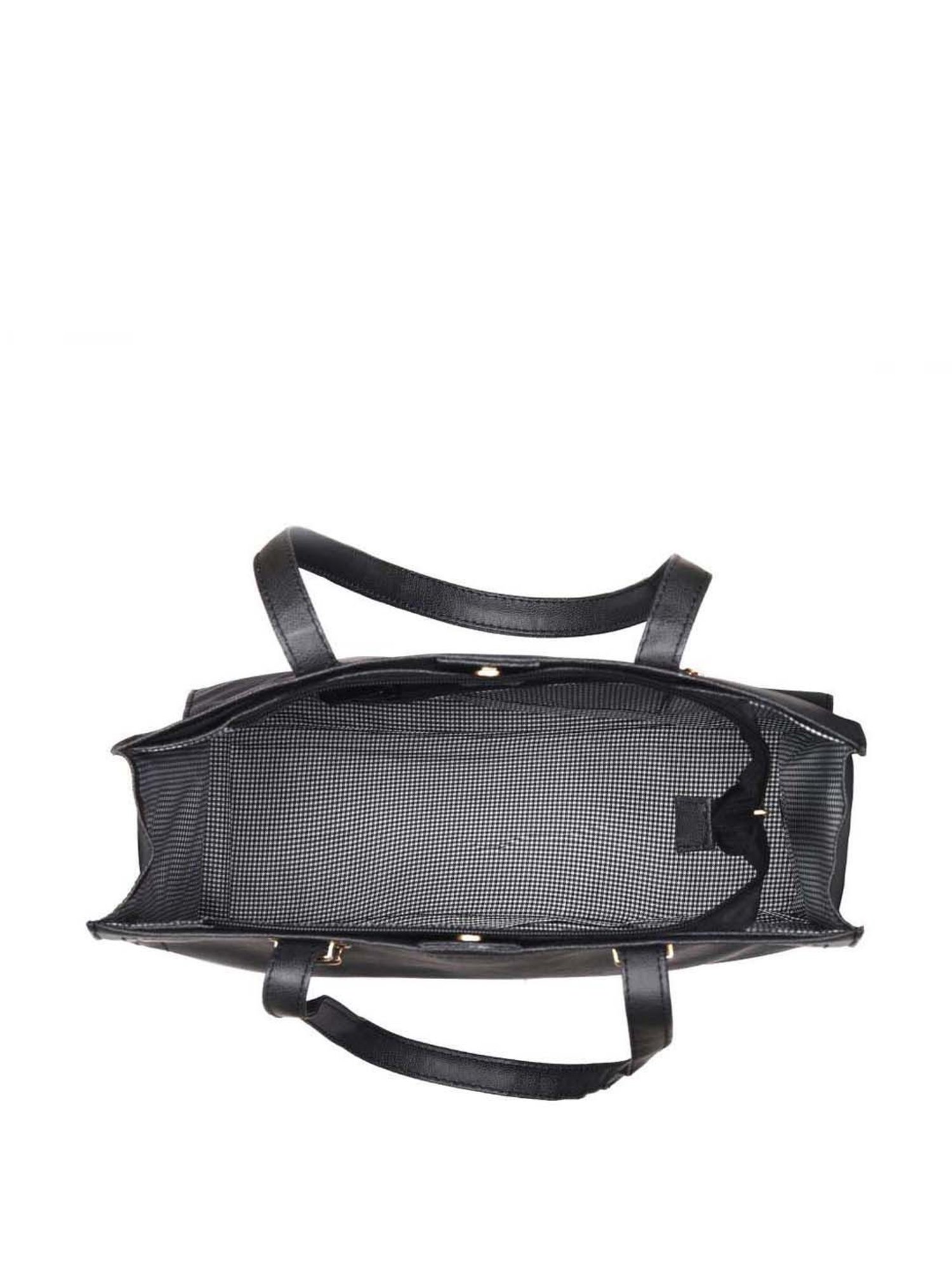 Toteteca Black Solid Medium Tote Handbag