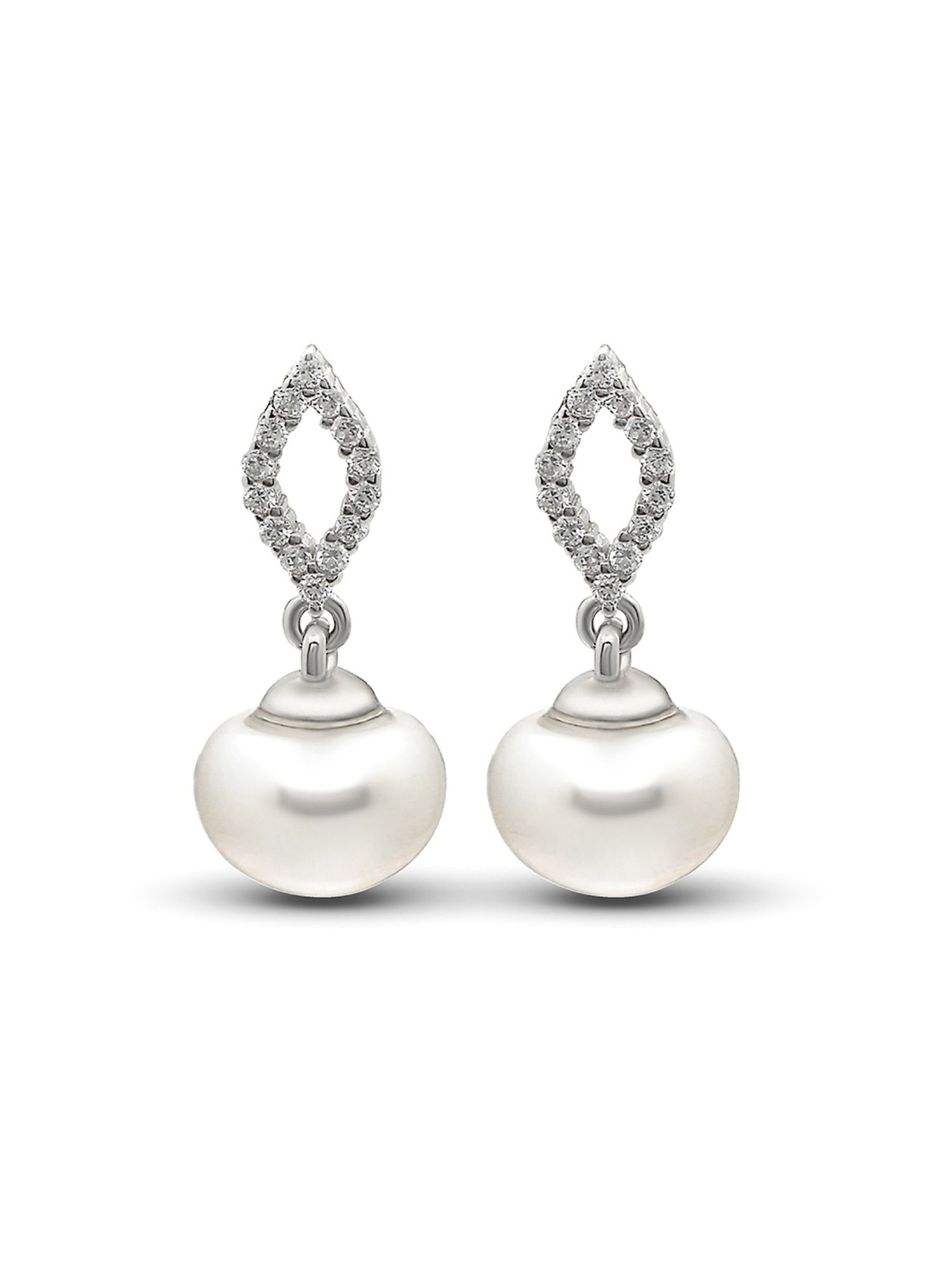 Silberry 92.5 Sterling Silver Pearl Fruit Earrings for Women