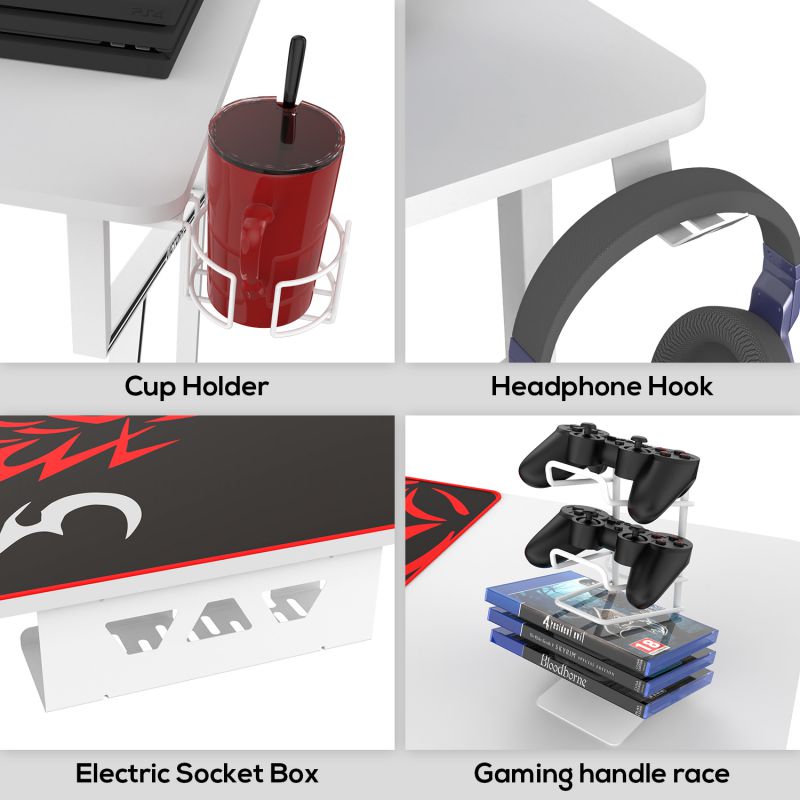 RESPAWN 3000 Gaming Computer Desk - Ergonomic Height Adjustable Gaming Desk, in Blue (RSP-3000-BLU)