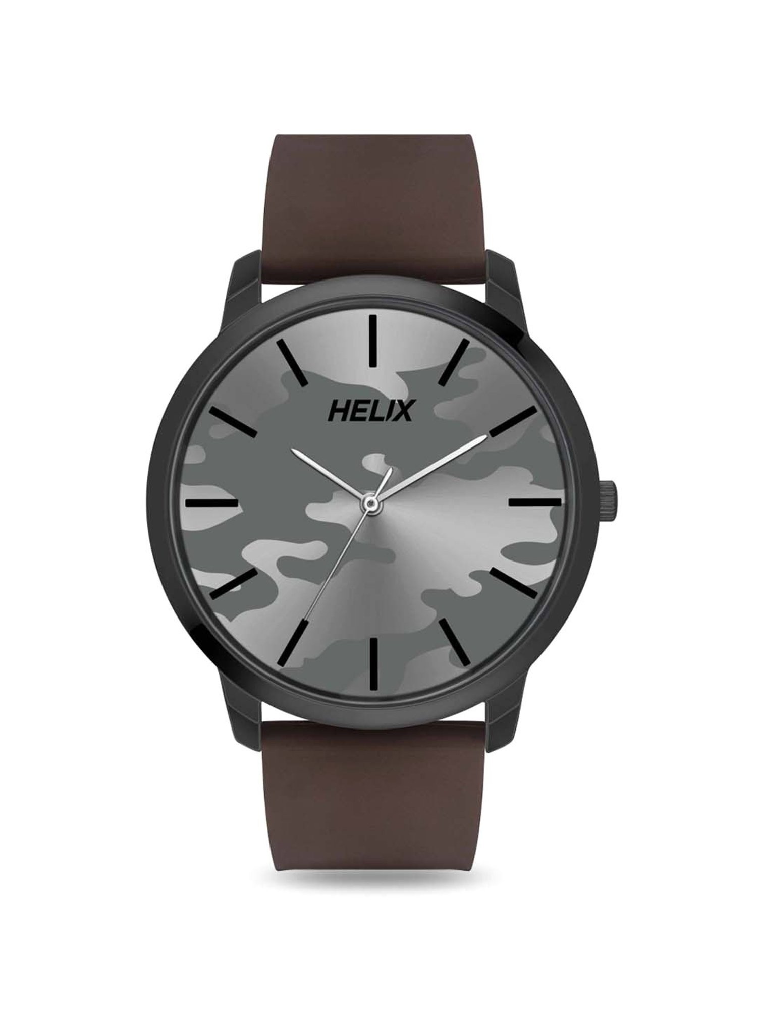 Helix By Timex Grey Round Dial Analog Silicone Men Watch - TW039HG18
