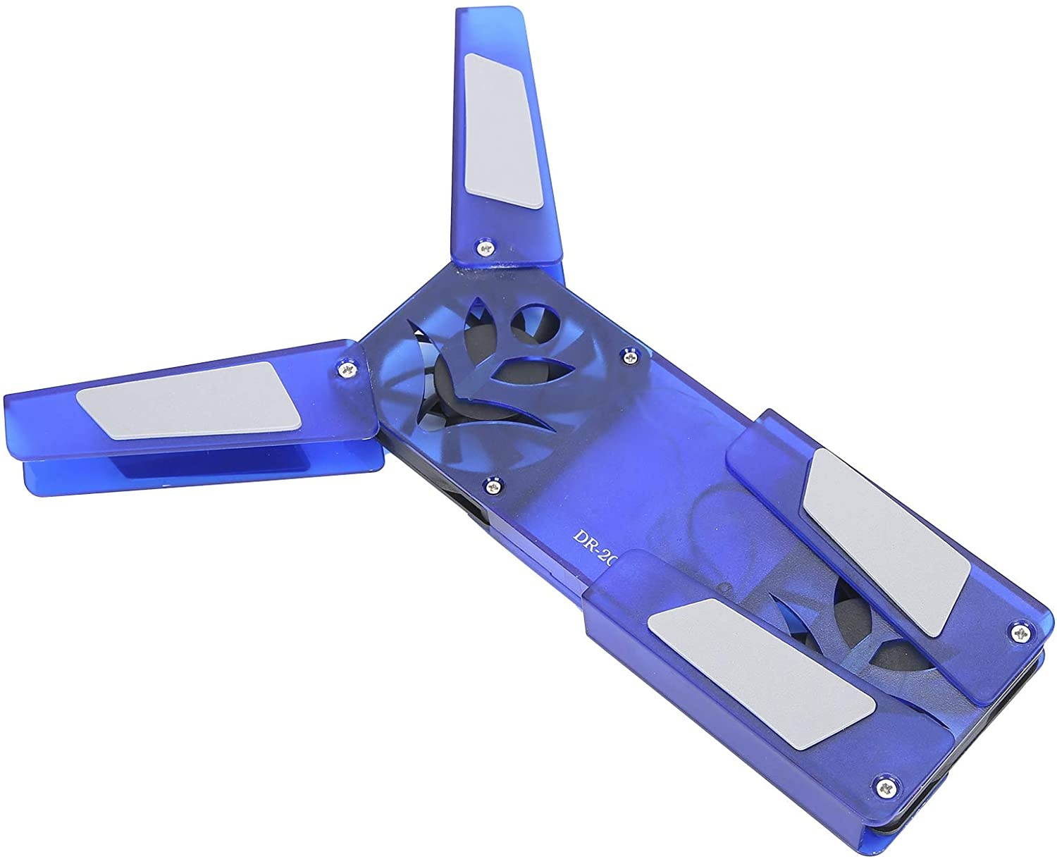 RGB Laptop Cooling Pad with 6 Quiet LED Fans 5 Heights Adjustable and Phone Stand, Dual USB Ports Gaming Laptop Cooler for 11"-18" Gaming Laptops (Blue)