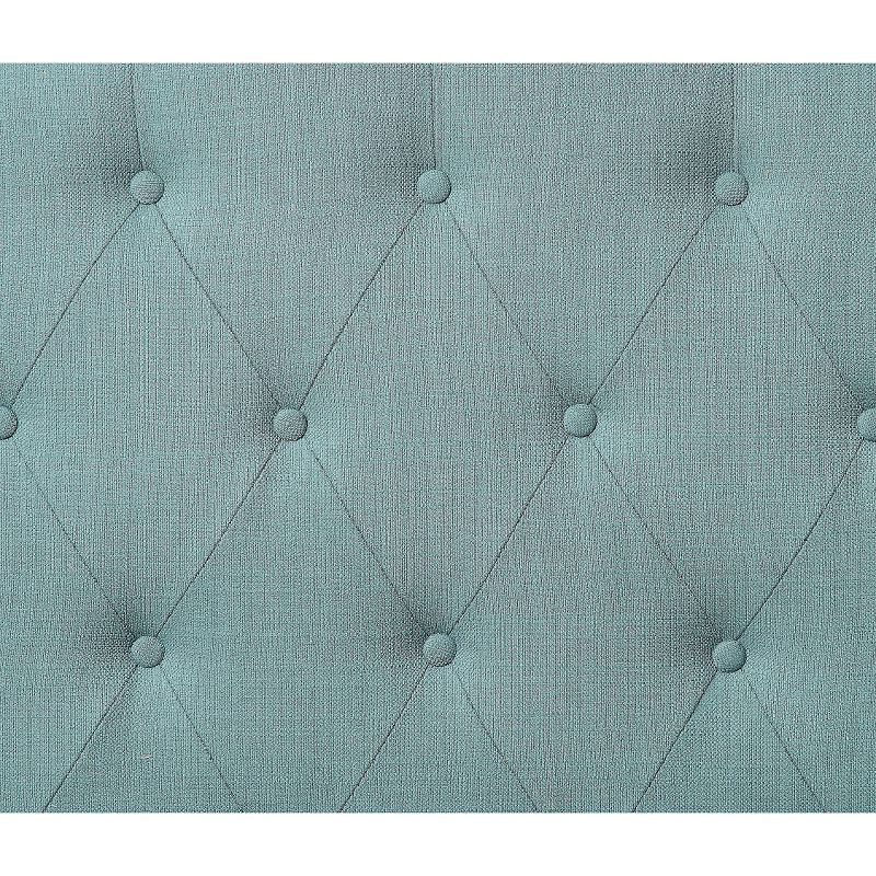 Delphi Button Tufted Adjustable Linen Full/Queen Headboard Blue - miBasics