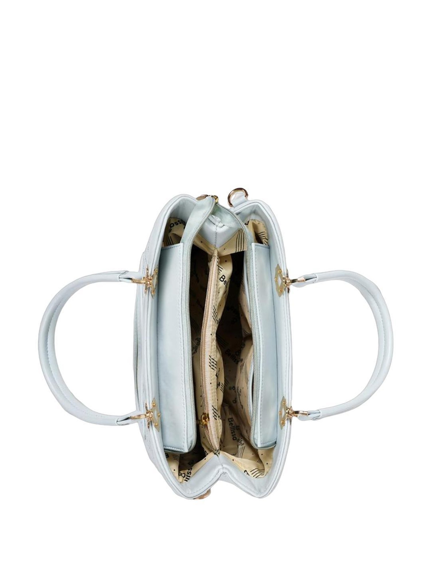 Bellissa Sky Blue PU Quilted Handbag