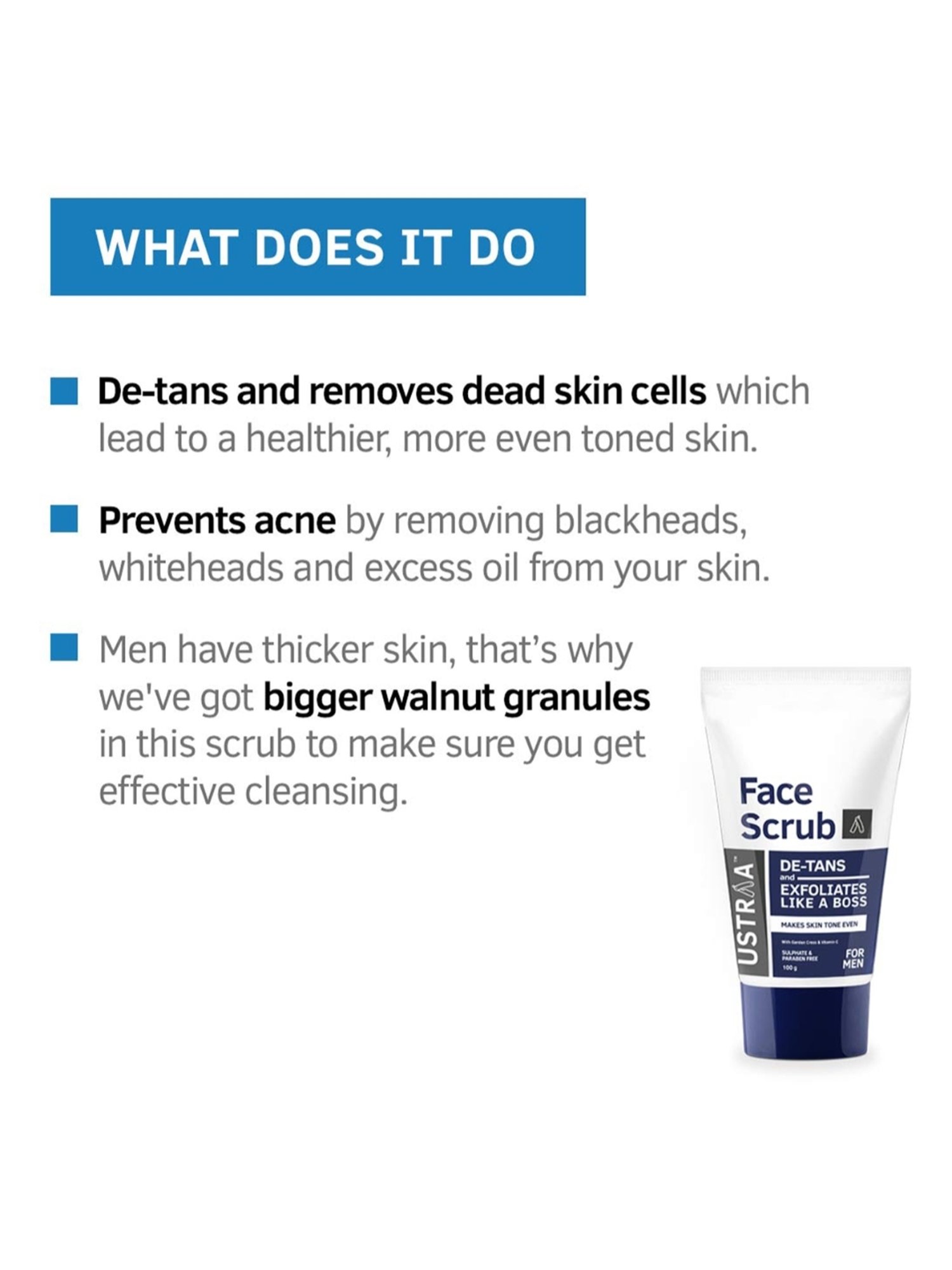 Ustraa Vitamin C Face Serum & De Tan Face Scrub