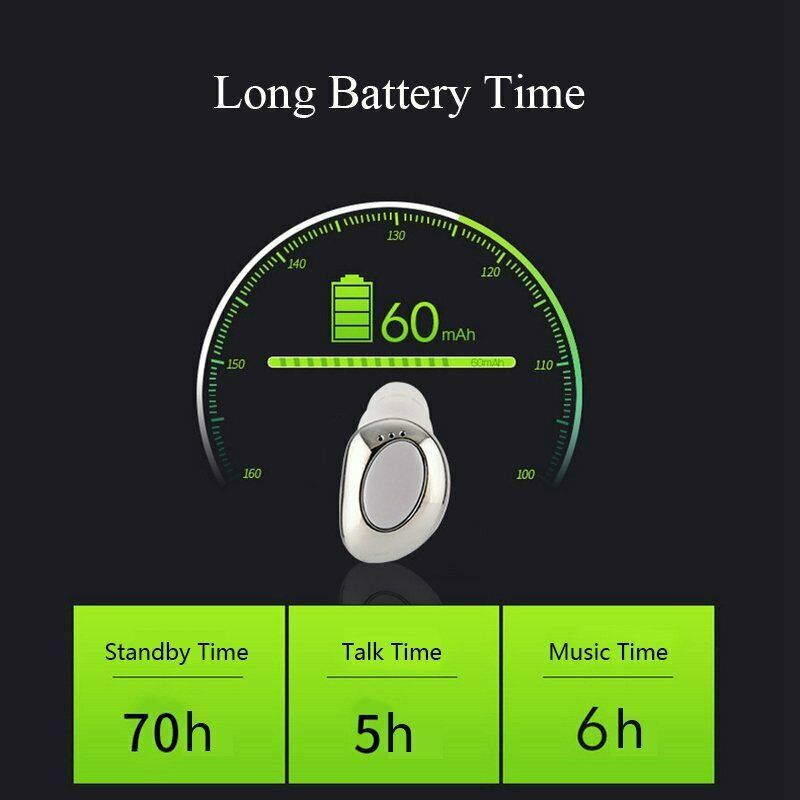 Mini Bluetooth Heasets Wireless In Ear Headphone Earphone Handsfree iOS Android