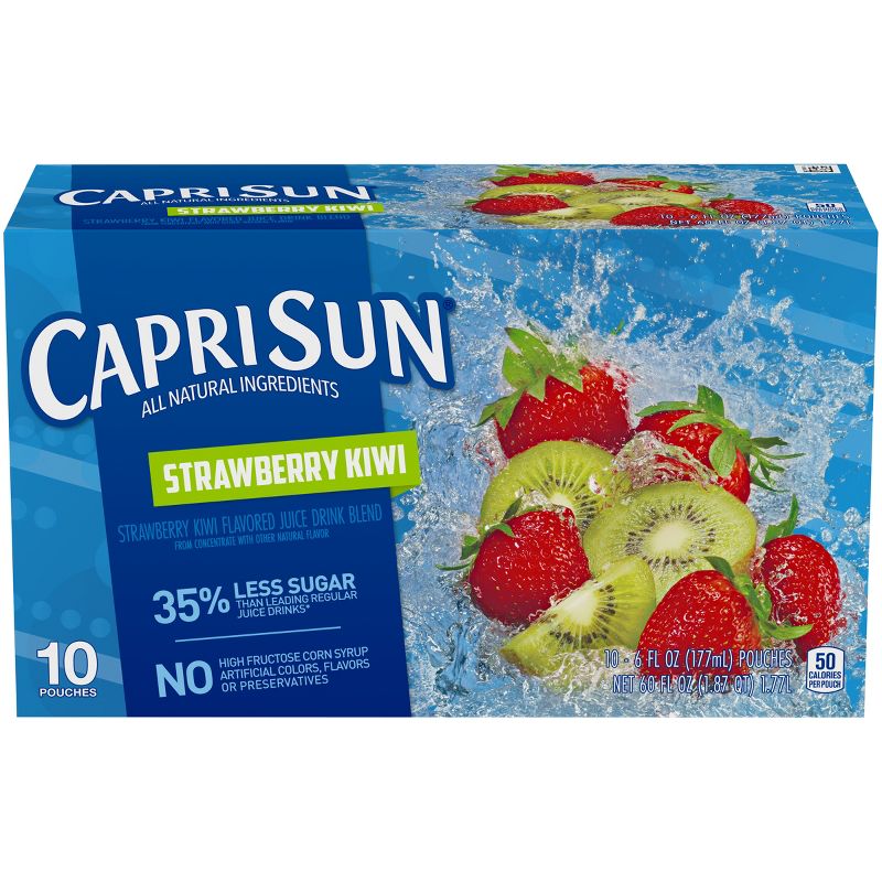 Capri Sun Strawberry Kiwi Pack - 10pk/6 fl oz Pouches