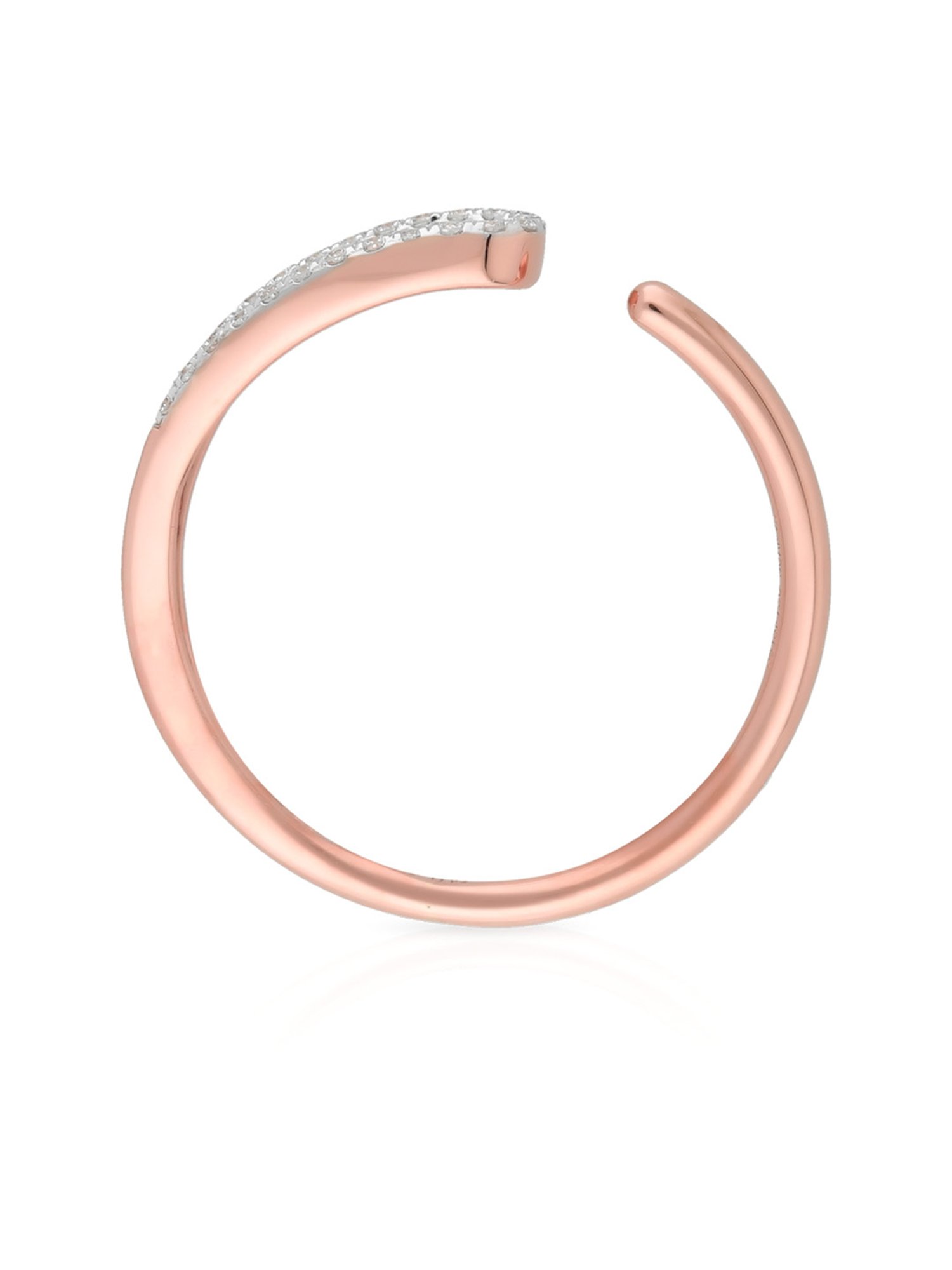 Malabar Gold and Diamonds 18k Rose Gold Diamond Ring