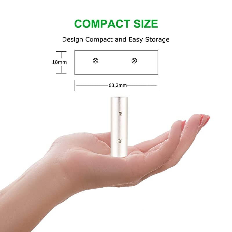 Male XLR to 1/4 inch Female Adapter,  Quarter 1/4" Inch 6.35mm Female Jack Socket to 3PIN XLR Male Heavy Duty Metal Audio Microphone Adapter, 1 Pack