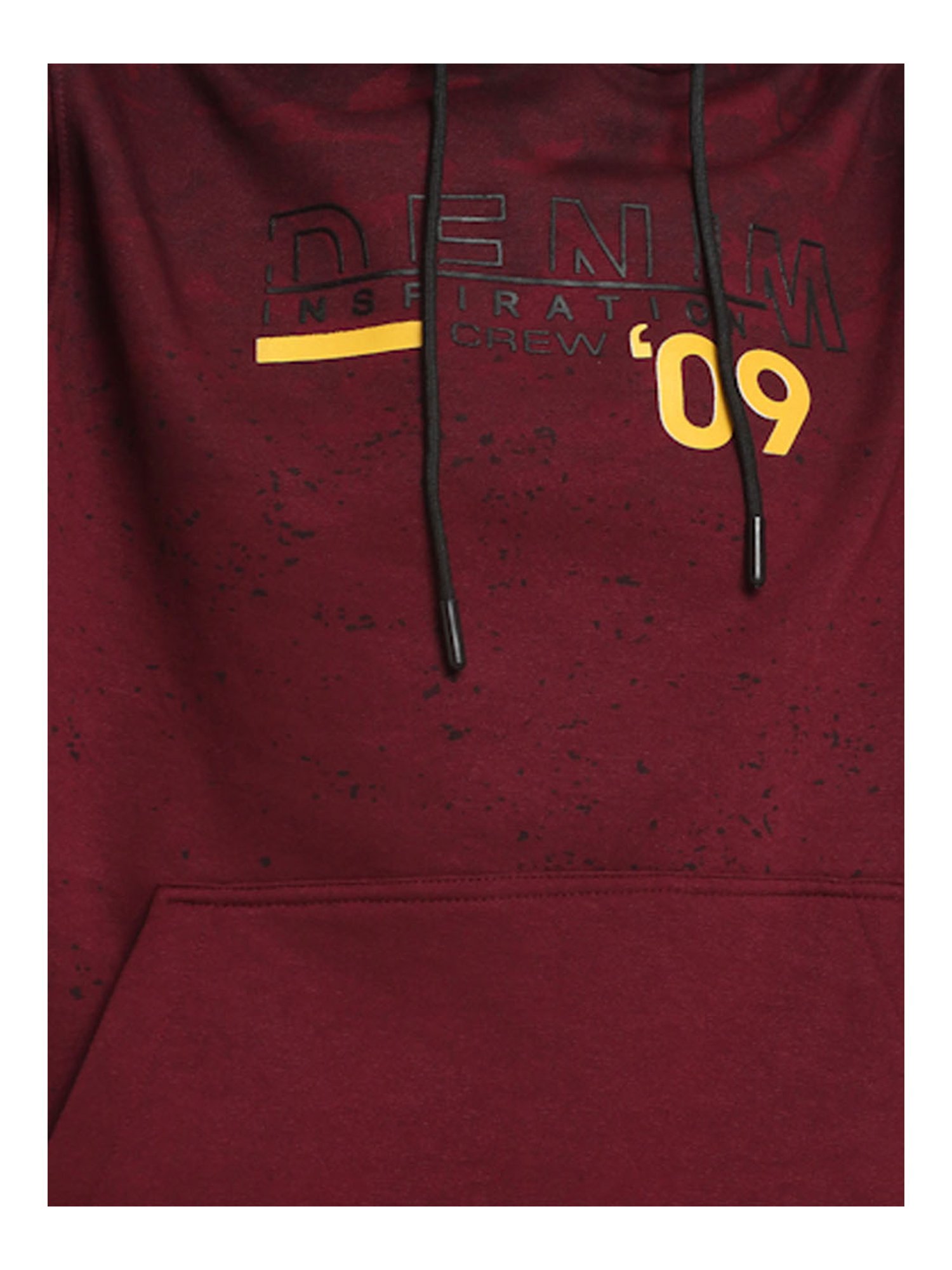 Venitian- Forbidden Clothing Wine Printed Hooded Sweatshirt