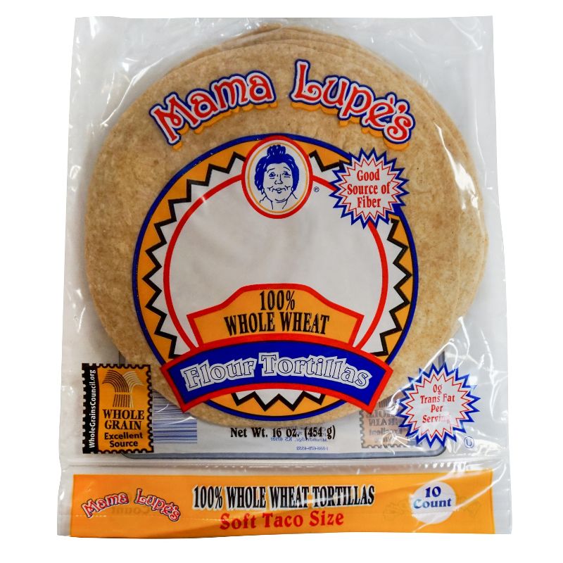 Mama Lupe's Taco Size 100% Whole Wheat Flour Tortillas - 16oz/10ct