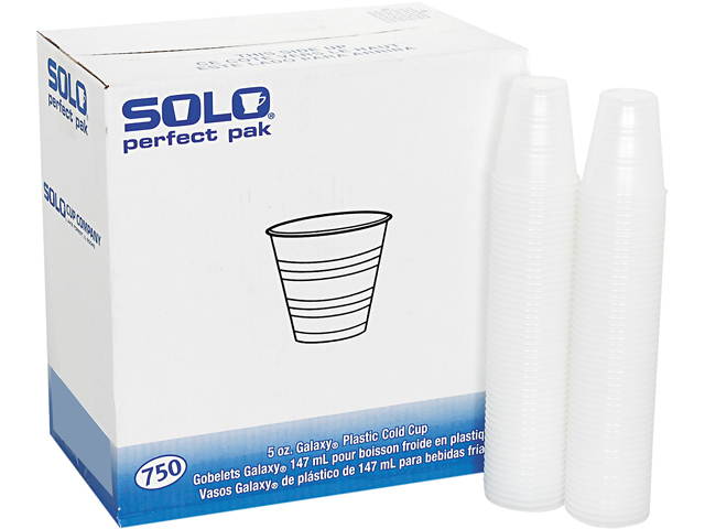 Solo Cup Y5PFTPK Conex Galaxy Polystyrene Plastic Cold Cups, 5oz, 750/Carton