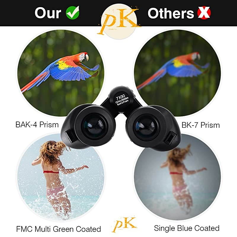7x30 Binoculars Birding Binoculars for Adults Hunting Travelling Sightseeing with Low Light Vision