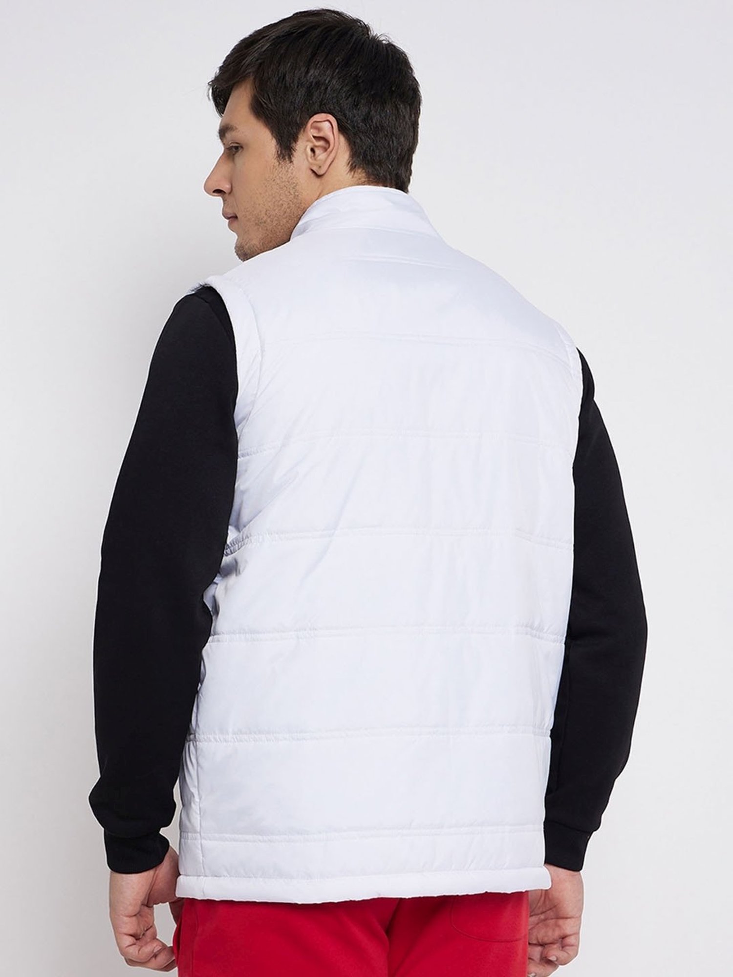 EDRIO White Relaxed Fit Quilted Jacket