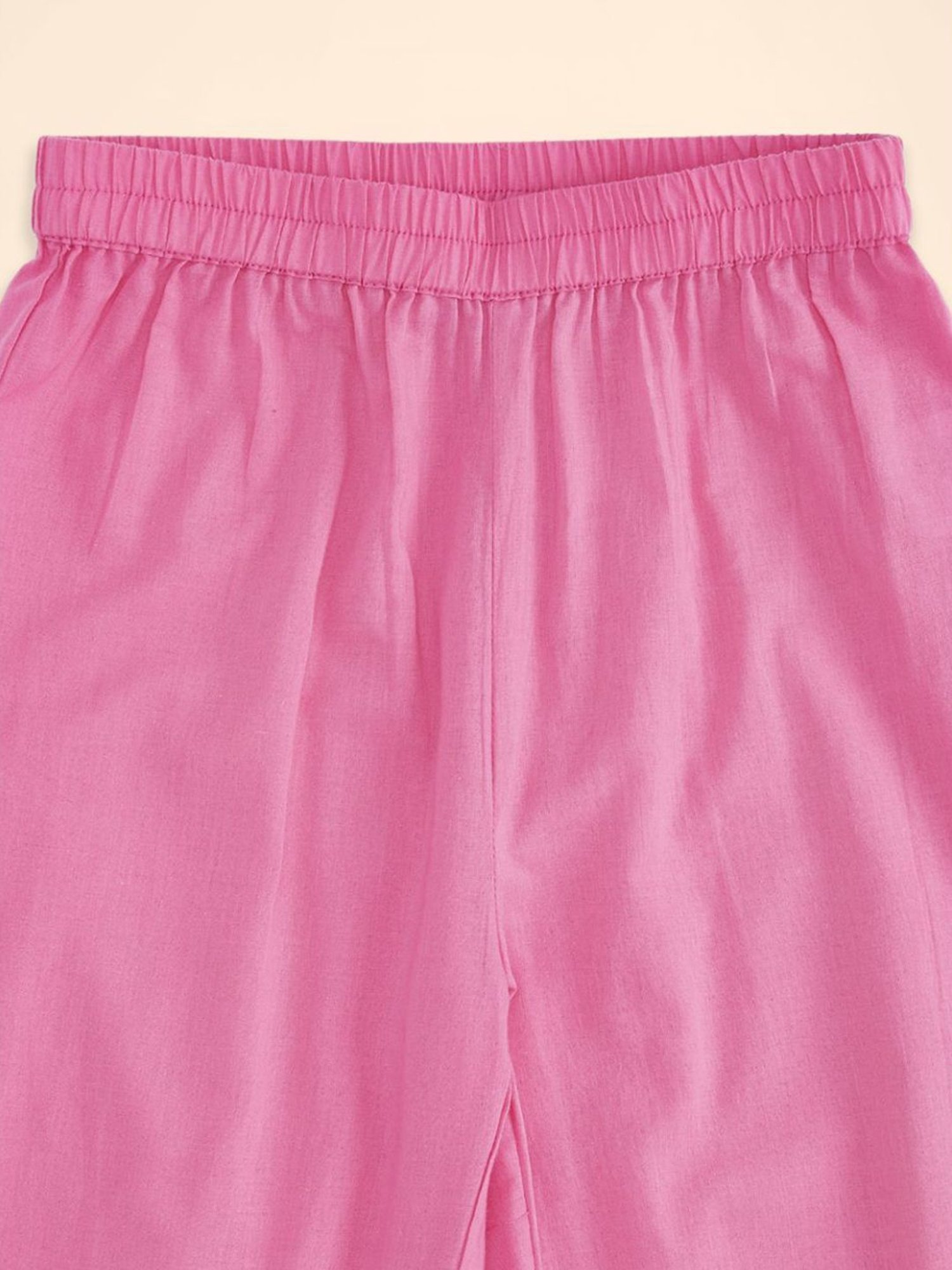 Akkriti by Pantaloons Kids Pink Cotton Floral Print Kurta Set