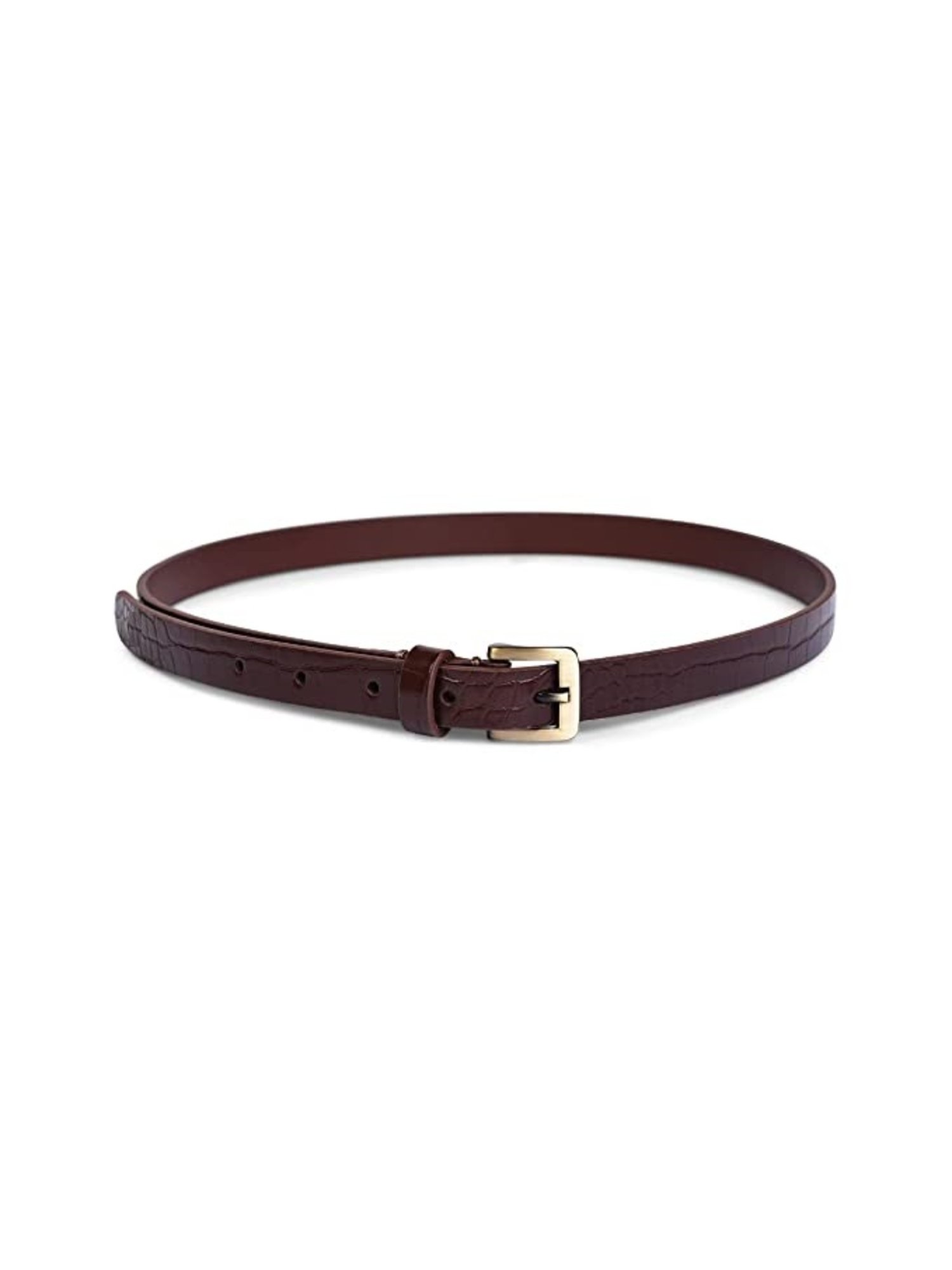 BELWABA Brown Casual Reversible Belt for Women
