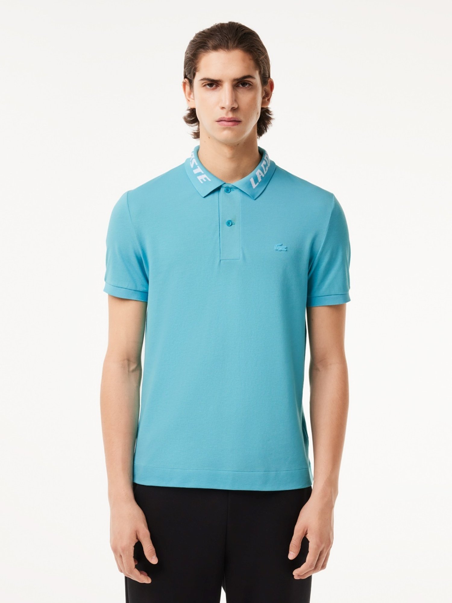 Lacoste Blue Cotton Slim Fit Polo T-Shirt