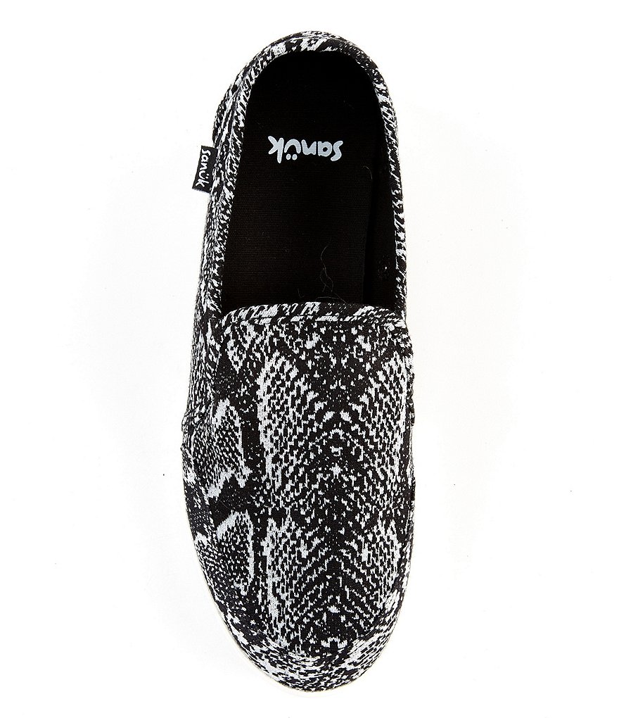 Sanuk Pair O Dice Snake Print Slip-On Shoes