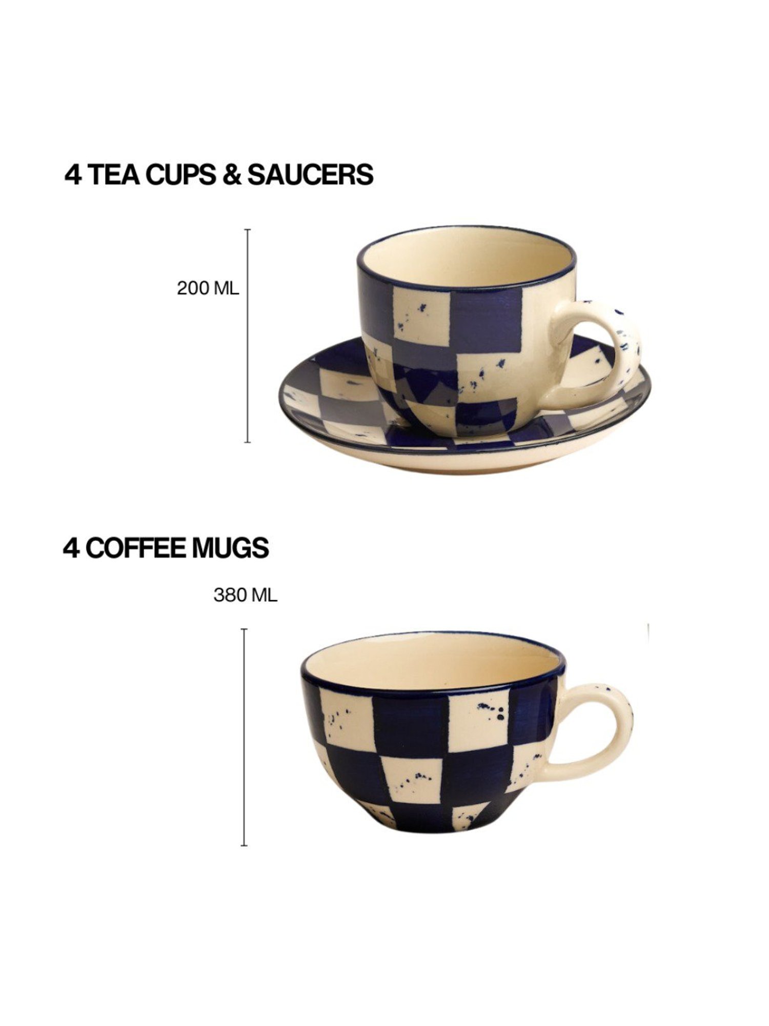 BlackCarrot 42 Piece Ceramic Dinner Set