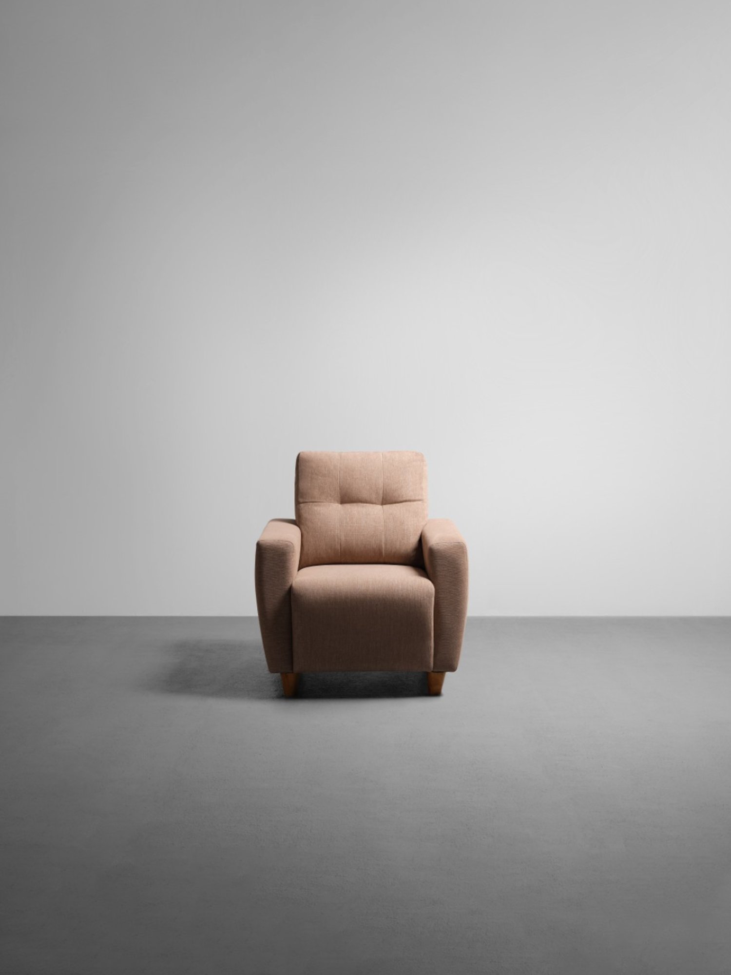 Sleepyhead Yolo Coco Brown Fabric 1 Seater Sofa