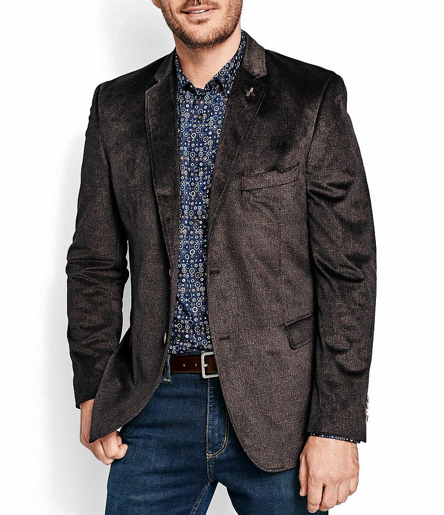 Murano Interstellar Collection Slim-Fit Checked Suit Separates Blazer