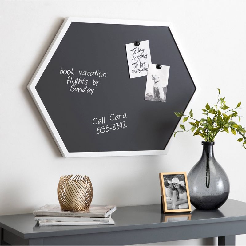 26" x 32" Sumpter Wood Framed Wall Organizer Rustic Brown - Kate and Laurel