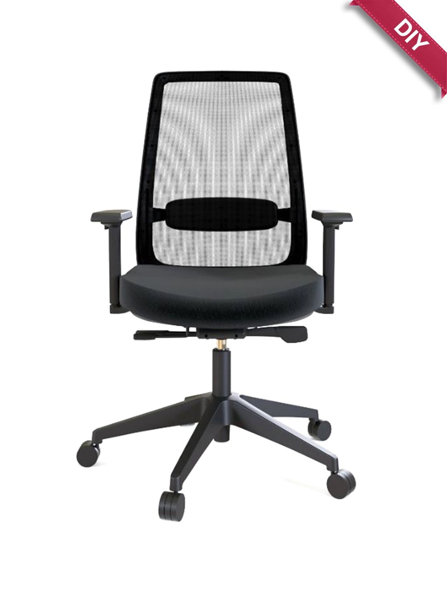 Durian Chaste Black Fabric Executive Chair