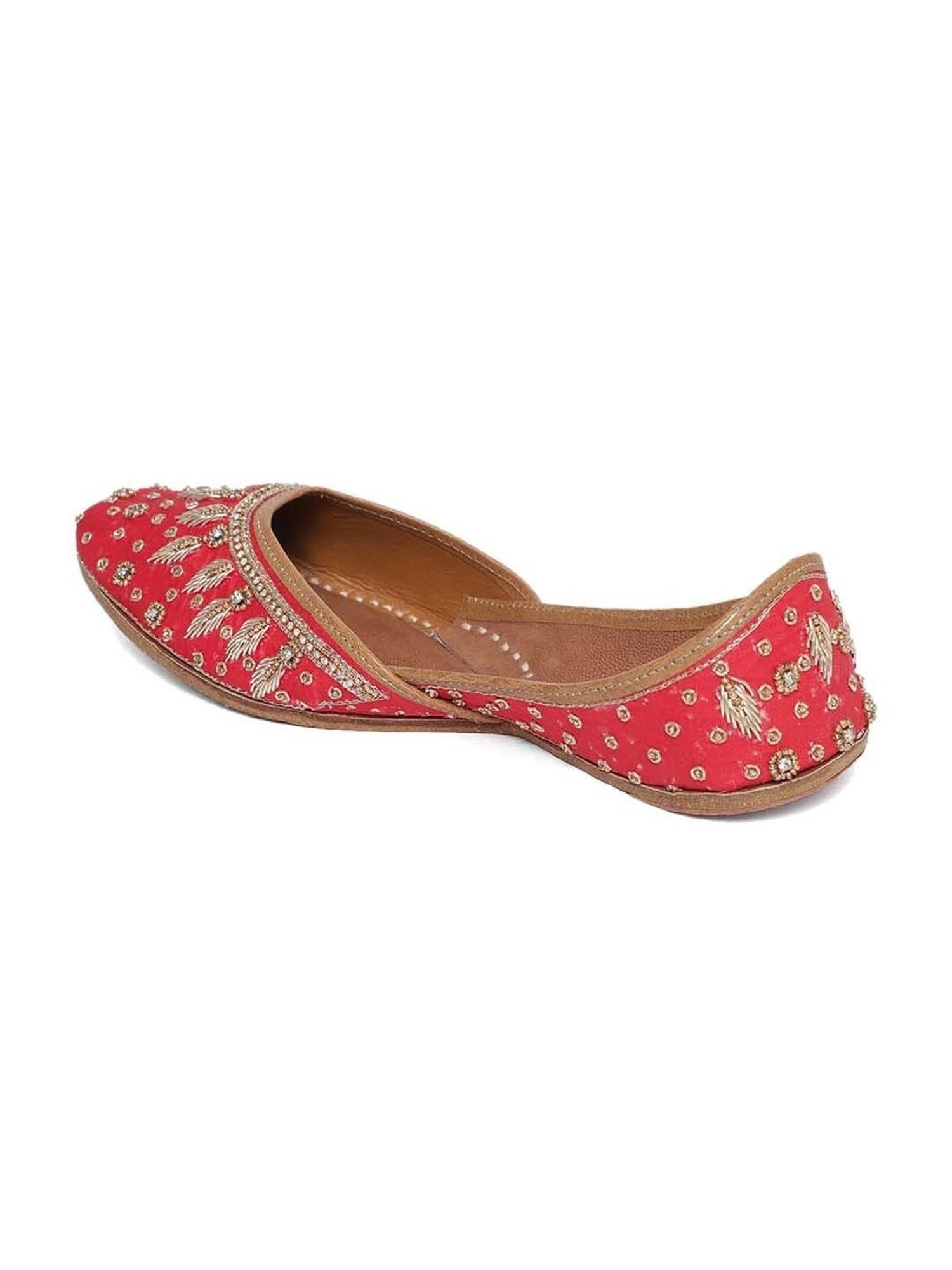 Glam Story Women's Red Ethnic Juttis