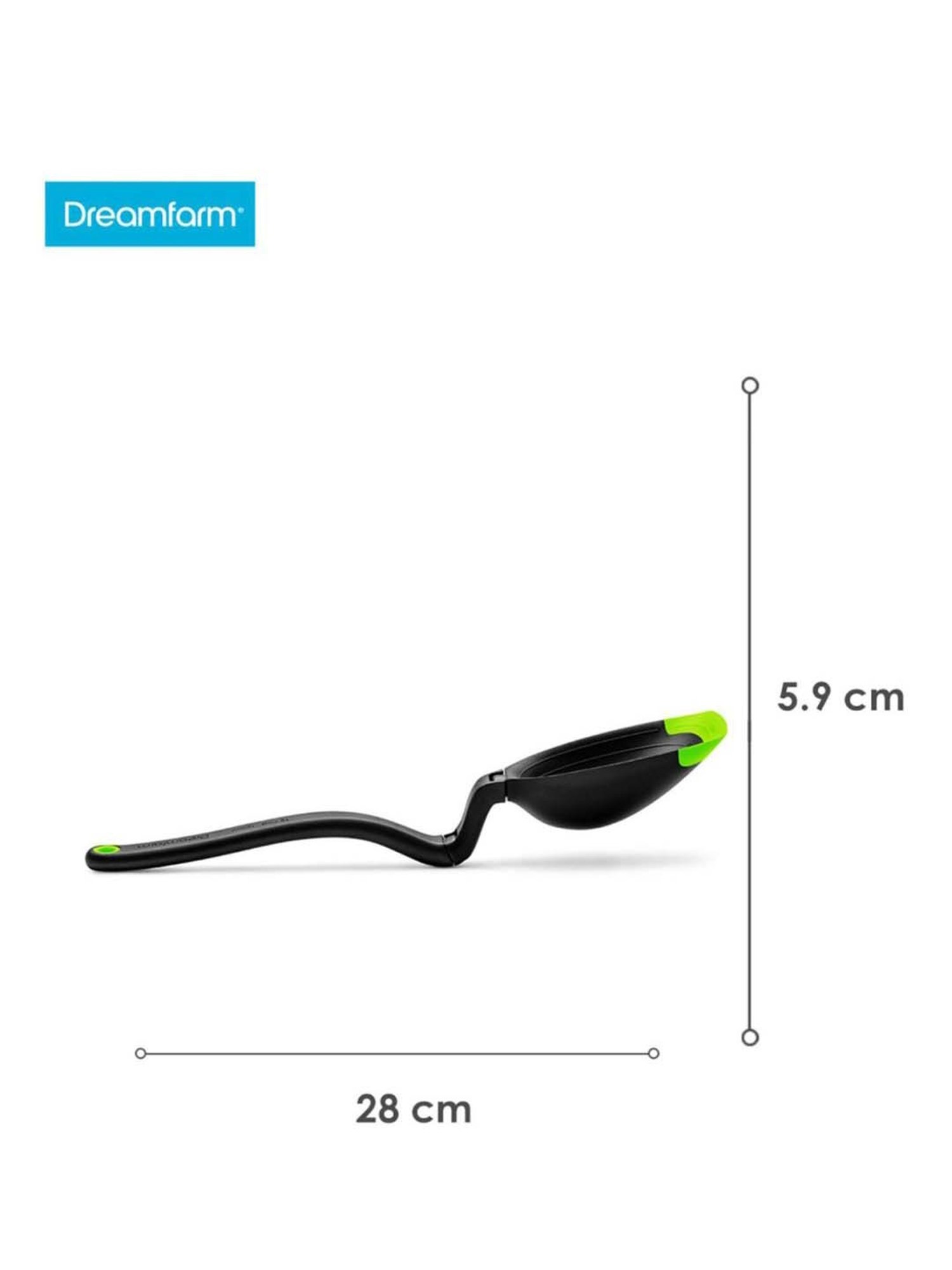 Dreamfarm Green Medium Spadle With Measurements