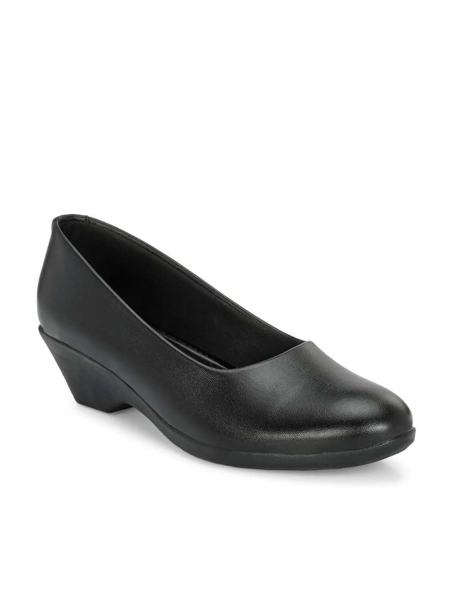 Eego Italy Women's Black Wedge Pumps