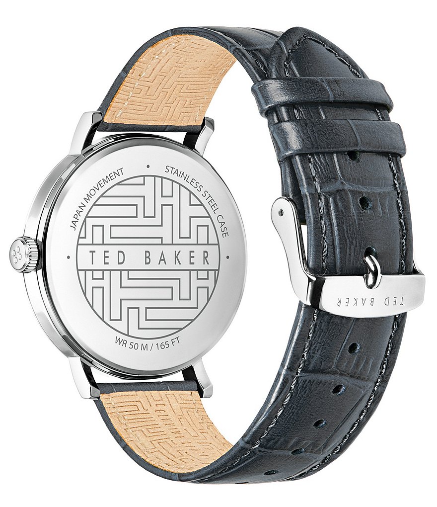 Ted Baker London Men's Phylipa 3-Hand Grey Strap Watch