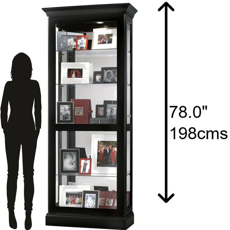 Howard Miller 680477 Howard Miller Berends Curio Cabinet 680477 Black Satin