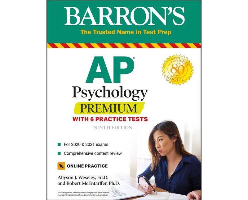 AP Psychology Premium - (Barron's Test Prep) 9th Edition by  Allyson J Weseley & Robert McEntarffer (Paperback)