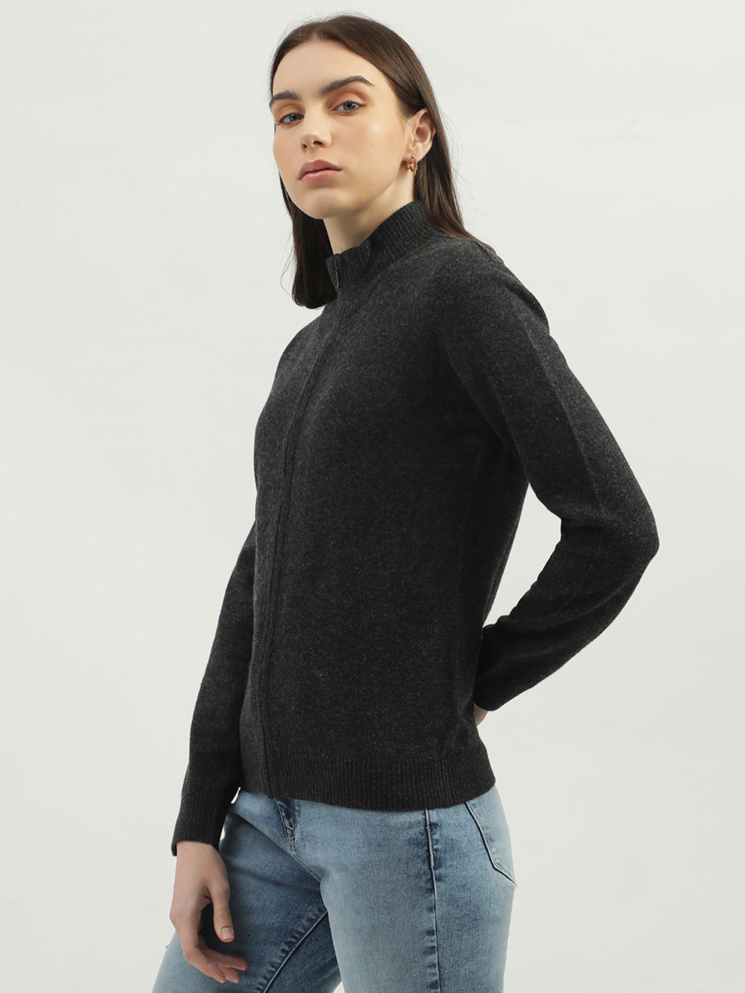 United Colors of Benetton Black Wool Cardigan