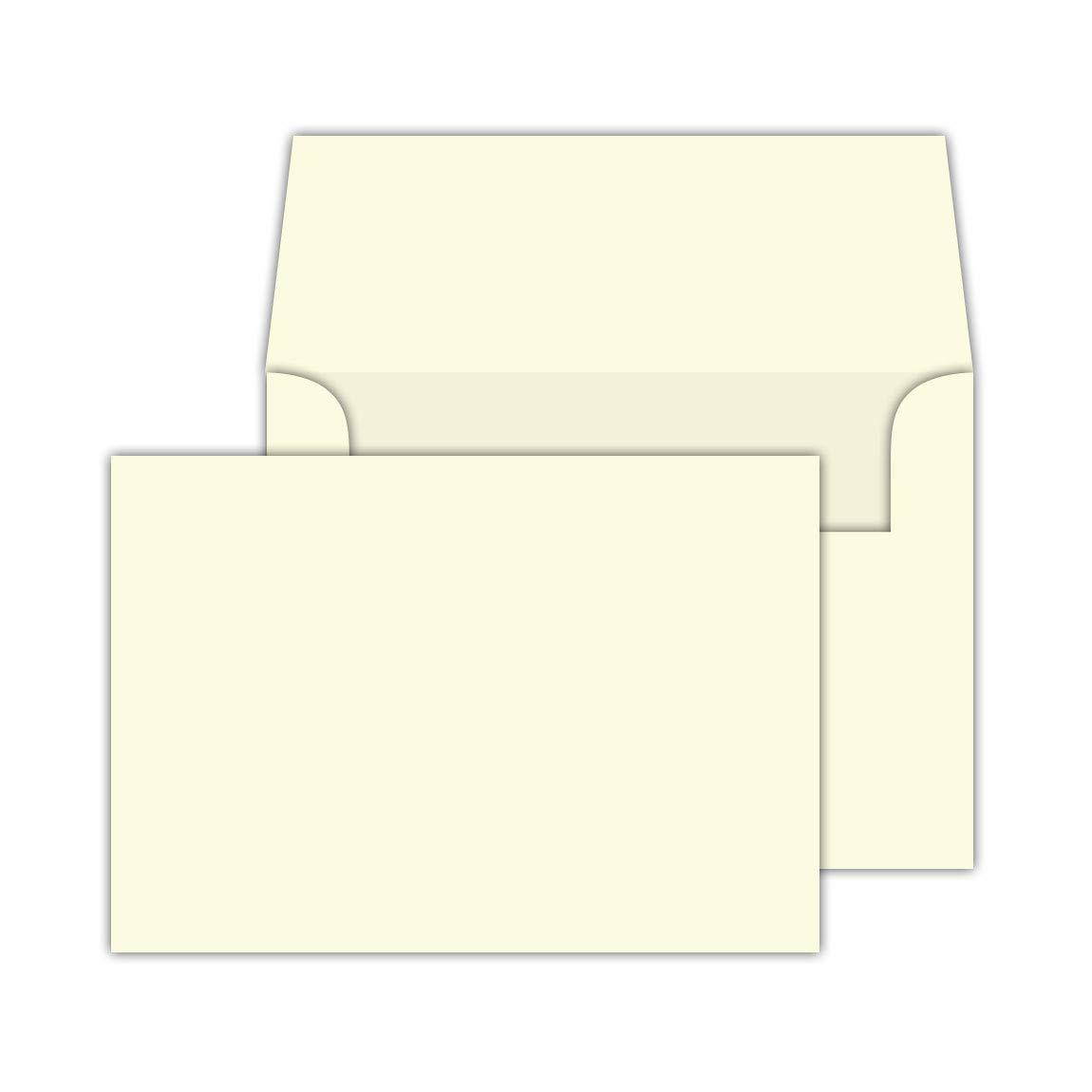 Cream / Natural / Off White,Heavyweight Blank Note Cards and Envelopes Size 5 X 7 or 4.5 X 6 - 50 Per Pack. - This Is Not a Fold Over Card. (4.5 x 6)
