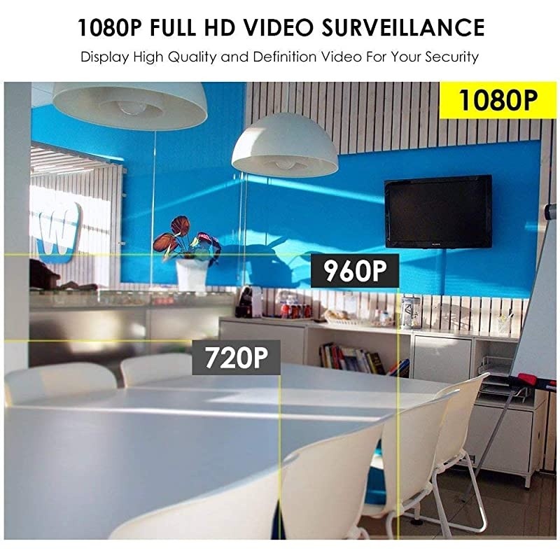 1080p 16 Channel Security Camera System Outdoor with Hard Drive 2TB, H.265+ 16CH HD-TVI 1080p CCTV DVR and 12PCS 2MP 1080P Weatherproof Surveillance Camera,80ft Night Vision,Motion Detection