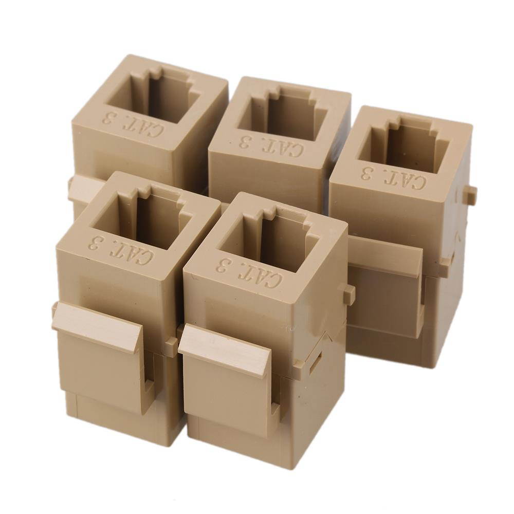 5 x Cat3 RJ45 Ethernet Inline Jack Coupler With Keystone Latch Female to Female