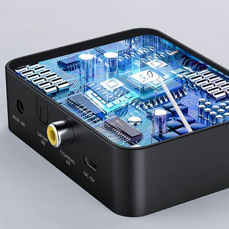 5.0 Bluetooth Adapter Support APTX/APTXLL 3.5mm Aux Jack SPDIF with LCD Sn Display Wireless Music o Transmitter