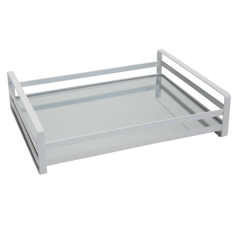 Flat Wire Large Vanity Tray White - Home Details